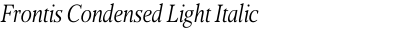 Frontis Condensed Light Italic